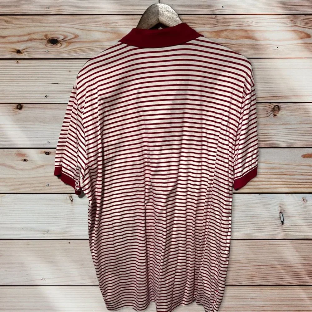 Polo by Ralph Lauren Striped Polo Size XL Pink and White